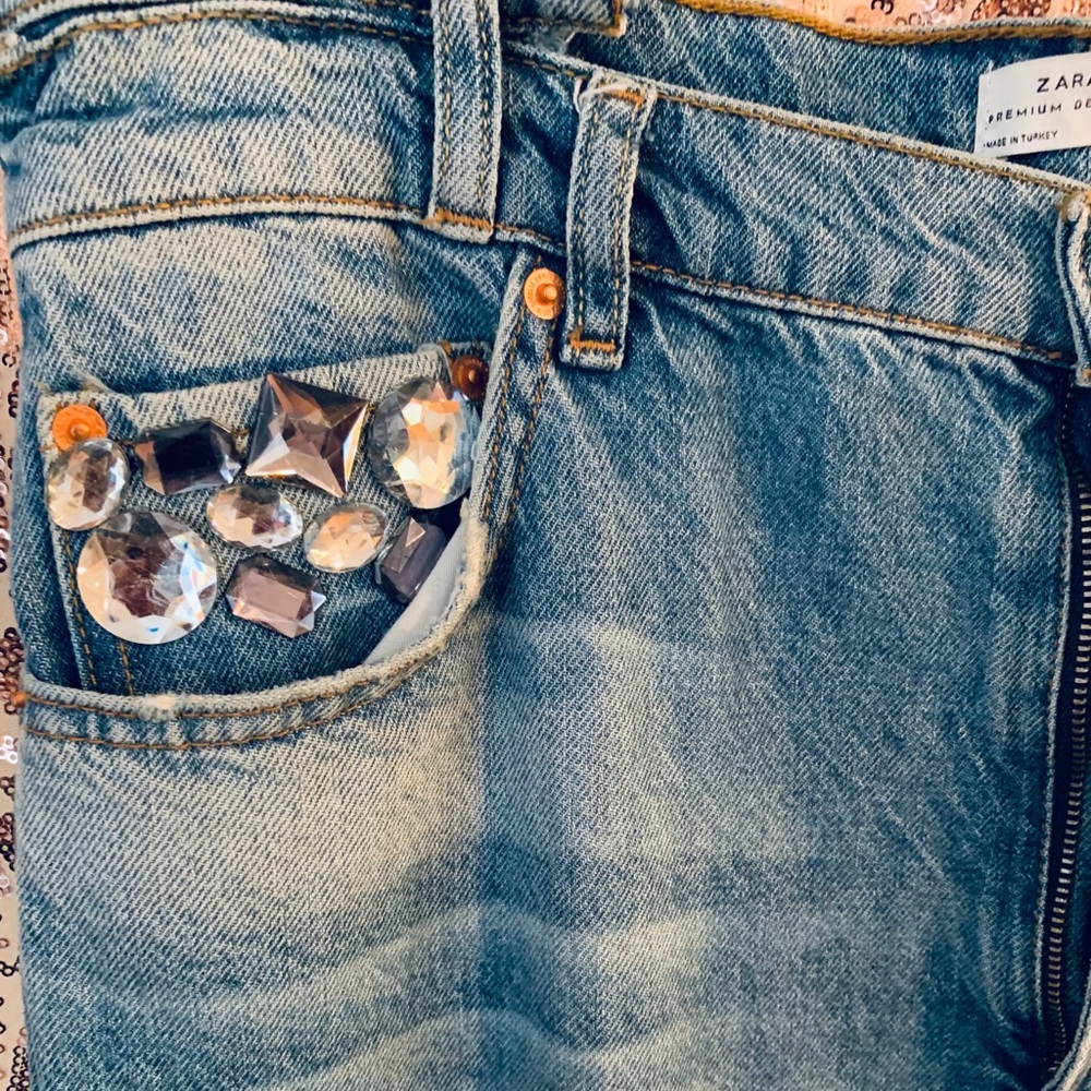 Jeweled Pocket Jeans